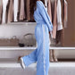 Round-Neck Top & Wide-Leg Pants 2-Piece Set