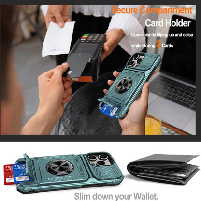💥💥💥Phone Case with Card Holder & Ring Grip for iPhone