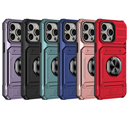💥💥💥Phone Case with Card Holder & Ring Grip for iPhone