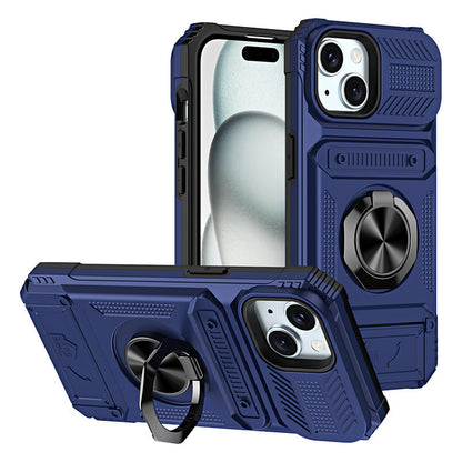 💥💥💥Phone Case with Card Holder & Ring Grip for iPhone