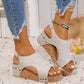 Women’s Round-Toe Platform Chunky Heel Sandals
