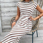 Women's Striped Tie Waist Dress