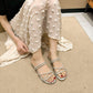 Shiny Rhinestone Casual Soft-soled Slippers