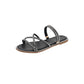 Shiny Rhinestone Casual Soft-soled Slippers
