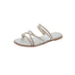 Shiny Rhinestone Casual Soft-soled Slippers