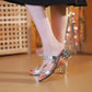 💕Women's Rhinestone-Embellished Block Heel Sandals🎁