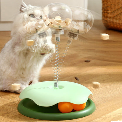 🐱Interactive Cat Carousel With Leaky Balls And Springs✨🐕