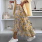 💜 LAST DAY PROMOTION - 50%OFF💜Trendy Print Elastic Waistband Flowy Maxi Skirt