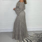 Women's two-piece set: lace top + wide-leg trousers
