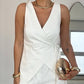 Women's Sleeveless Wrap-Style Top & High-Waisted Shorts