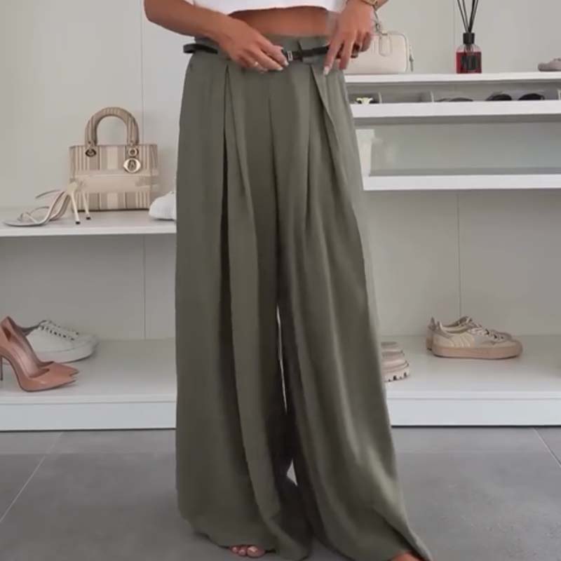 🎁Hot Sale 49% OFF🔥Women's Lightweight Ruched Wide-Leg Pants