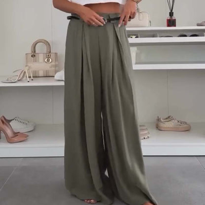 🎁Hot Sale 49% OFF🔥Women's Lightweight Ruched Wide-Leg Pants