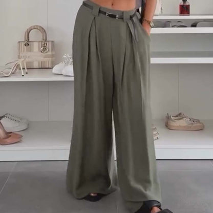 🎁Hot Sale 49% OFF🔥Women's Lightweight Ruched Wide-Leg Pants