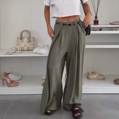 🎁Hot Sale 49% OFF🔥Women's Lightweight Ruched Wide-Leg Pants