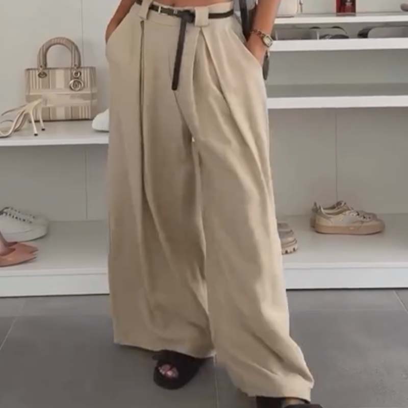 🎁Hot Sale 49% OFF🔥Women's Lightweight Ruched Wide-Leg Pants