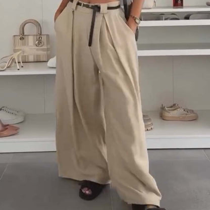 🎁Hot Sale 49% OFF🔥Women's Lightweight Ruched Wide-Leg Pants
