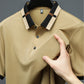Men's Stretch Ice Silk Short Sleeve Lapel Polo Shirt