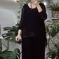 Women’s 2-Piece Sequin Blouse & Wide Leg Pants Set