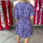 Woman's Elegant Printed V-Neck Dress