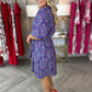 Woman's Elegant Printed V-Neck Dress