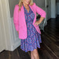 Woman's Elegant Printed V-Neck Dress