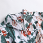 🍋New Summer Mood💛Women's Printed Lapel V-Neck Long Dress with Belt