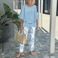 🔥LAST DAY SALE - 49% OFF🔥Women’s Printed Pants and Crew Neck Top Set