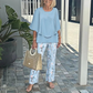 🔥LAST DAY SALE - 49% OFF🔥Women’s Printed Pants and Crew Neck Top Set