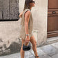 Women’s Casual Sleeveless V-Neck Top & Shorts Two-Piece Set