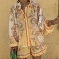 Women’s Vintage Floral Print Top & Shorts Two-Piece Set
