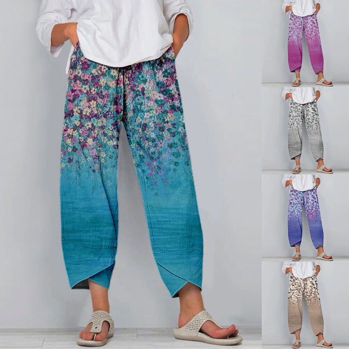 Hipster Small Floral Sportswear Pants