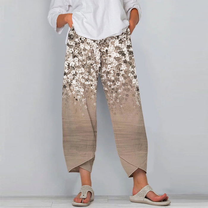 Hipster Small Floral Sportswear Pants