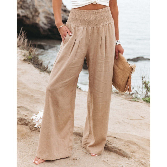 Spring and Summer Leisure Wide Leg Cotton and Hemp Popular Loose Pants for Women