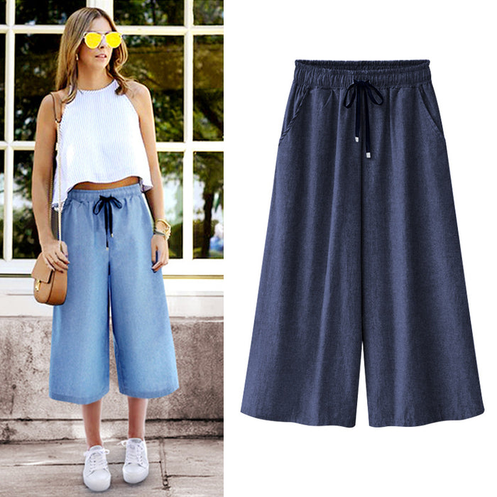 Slim Nine Quarter Jeans Casual Culottes