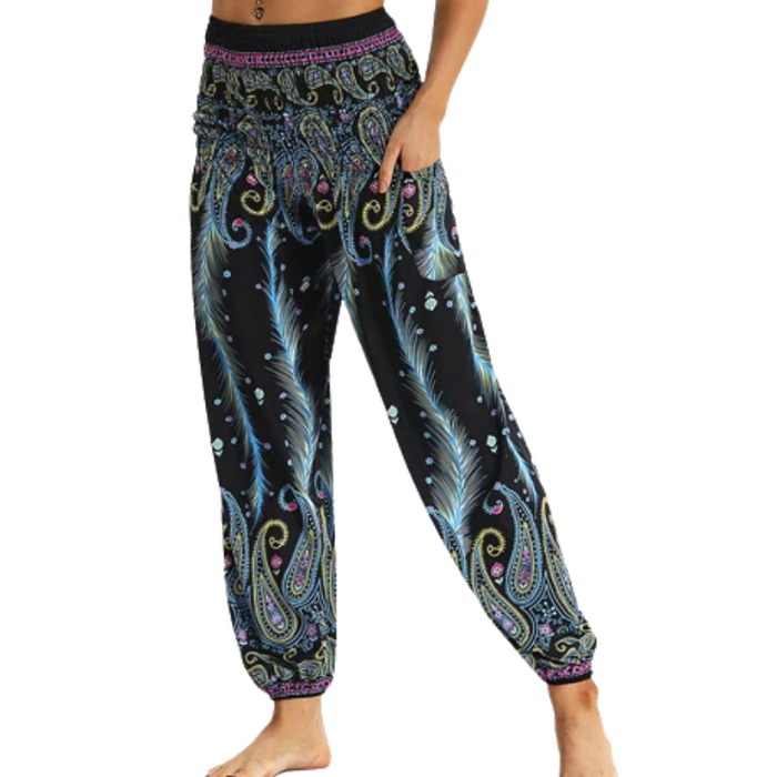 Peacock Yoga Pants