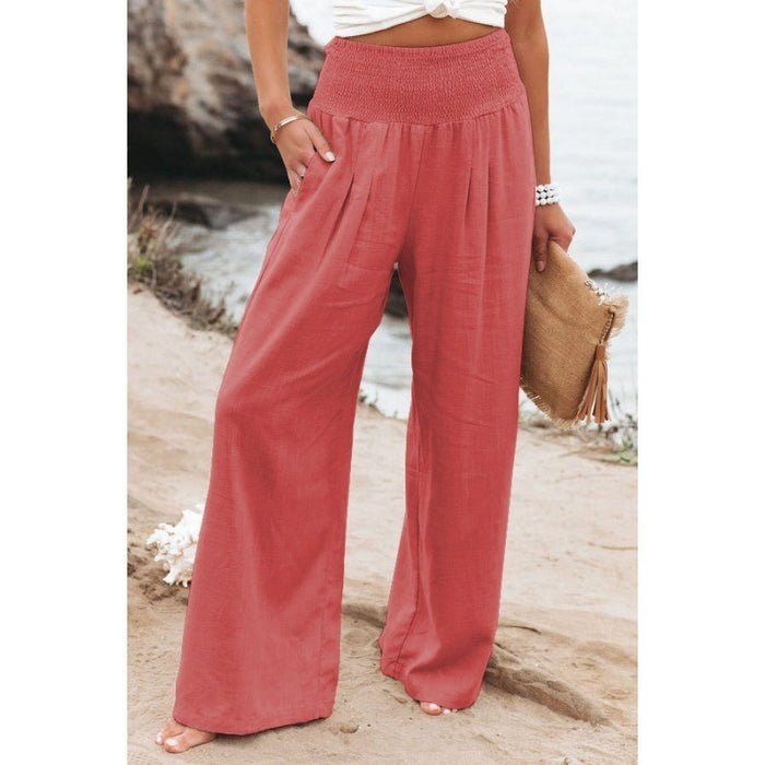 Spring and Summer Leisure Wide Leg Cotton and Hemp Popular Loose Pants for Women