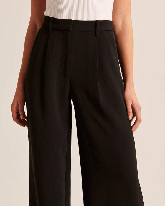 Summer 2023 Icy Tailored Crepe Wide-Leg Pants