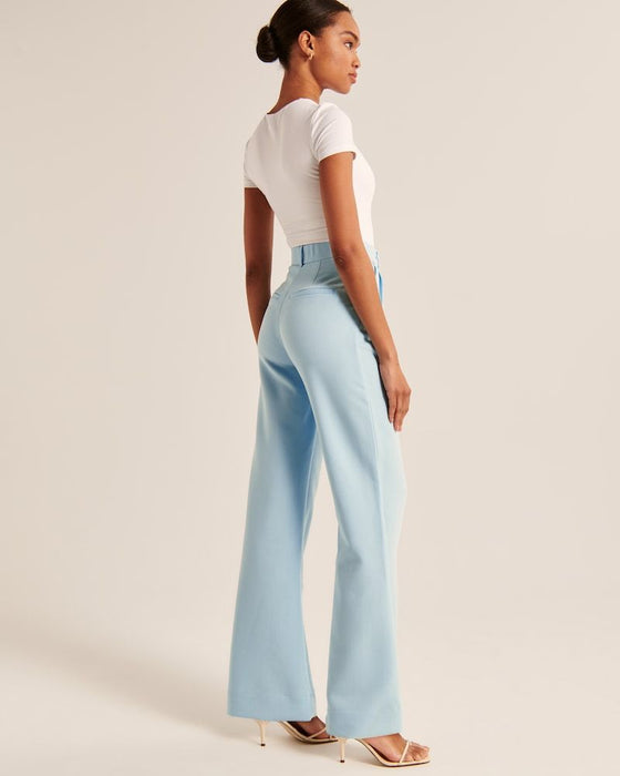 Summer 2023 Icy Tailored Crepe Wide-Leg Pants